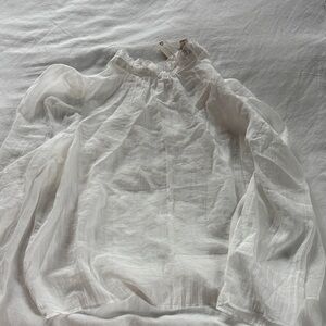 Maeve Sheer White Blouse